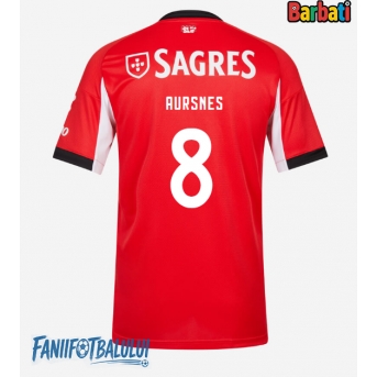 Benfica Fredrik Aursnes #8 Tricou Fotbal Replică 2025-26 Barbati Acasa